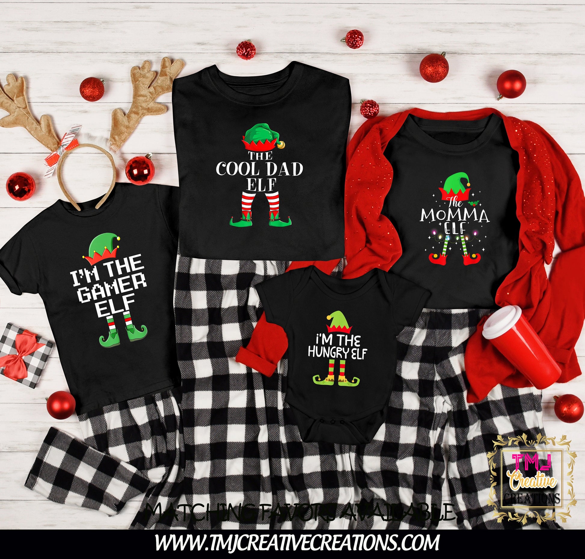 CHRISTMAS PARTY T-Shirts ELF Family T-Shirt Elf Christmas T-Shirt Holiday T-Shirt Holiday Christmas Party Shirt Family Shirts Work Shirt