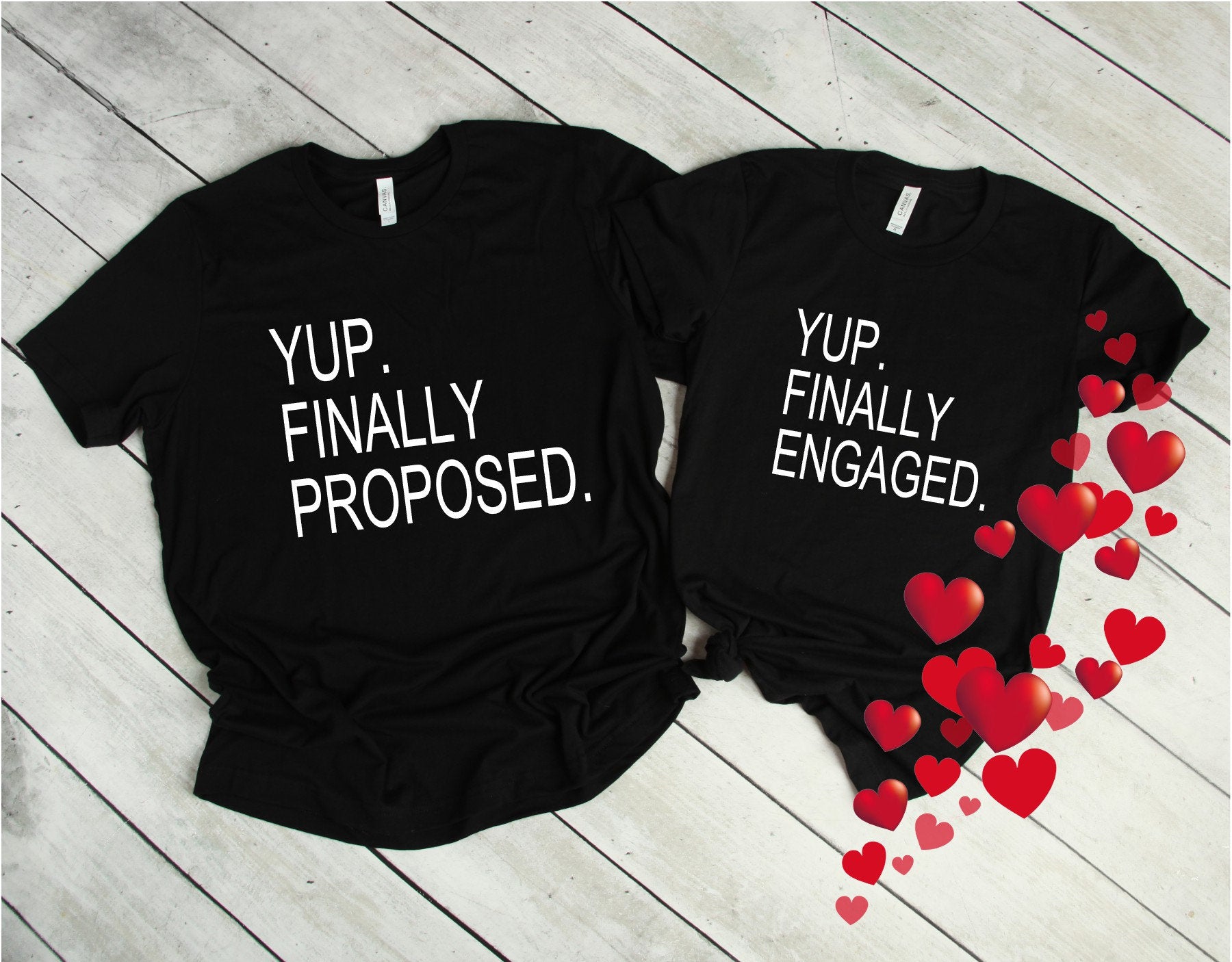 ENGAGEMENT SHIRT Finally Engaged T-Shirt Proposed Shirt Proposal T-Shirt Fiance T-Shirts Him and Her Shirts Wedding Shirts
