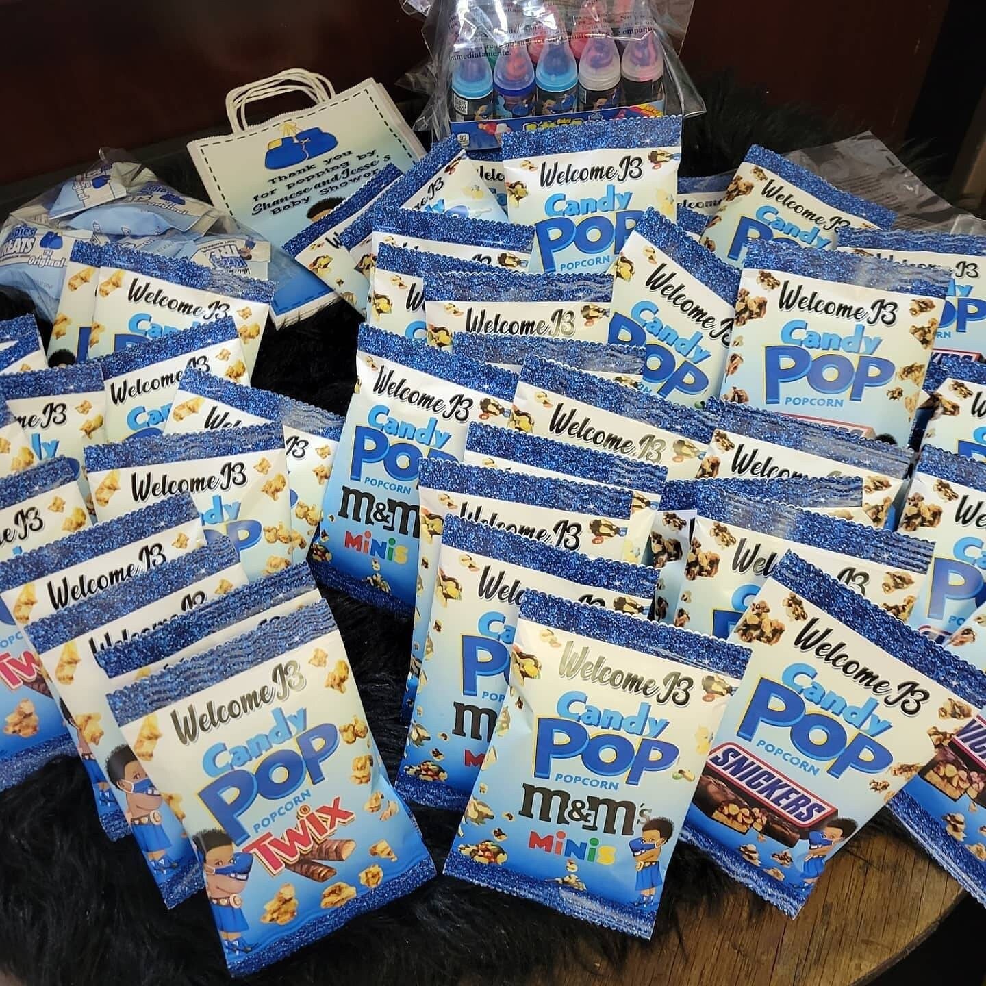 Boxer Baby Shower Chip Bag  Black Baby Chip Bags Baby Sgower Party Favor Afro Baby Favors Space Boxer Theme Baby Shower favors Boxer Party