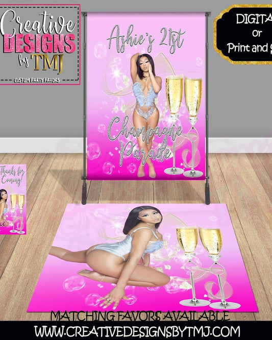 CUSTOM Digital Banner PERSONALIZED BANNER Customized Wedding Banner Baby Shower Banner Step and Repeat Banner Sweet 16 Banner Name Banner