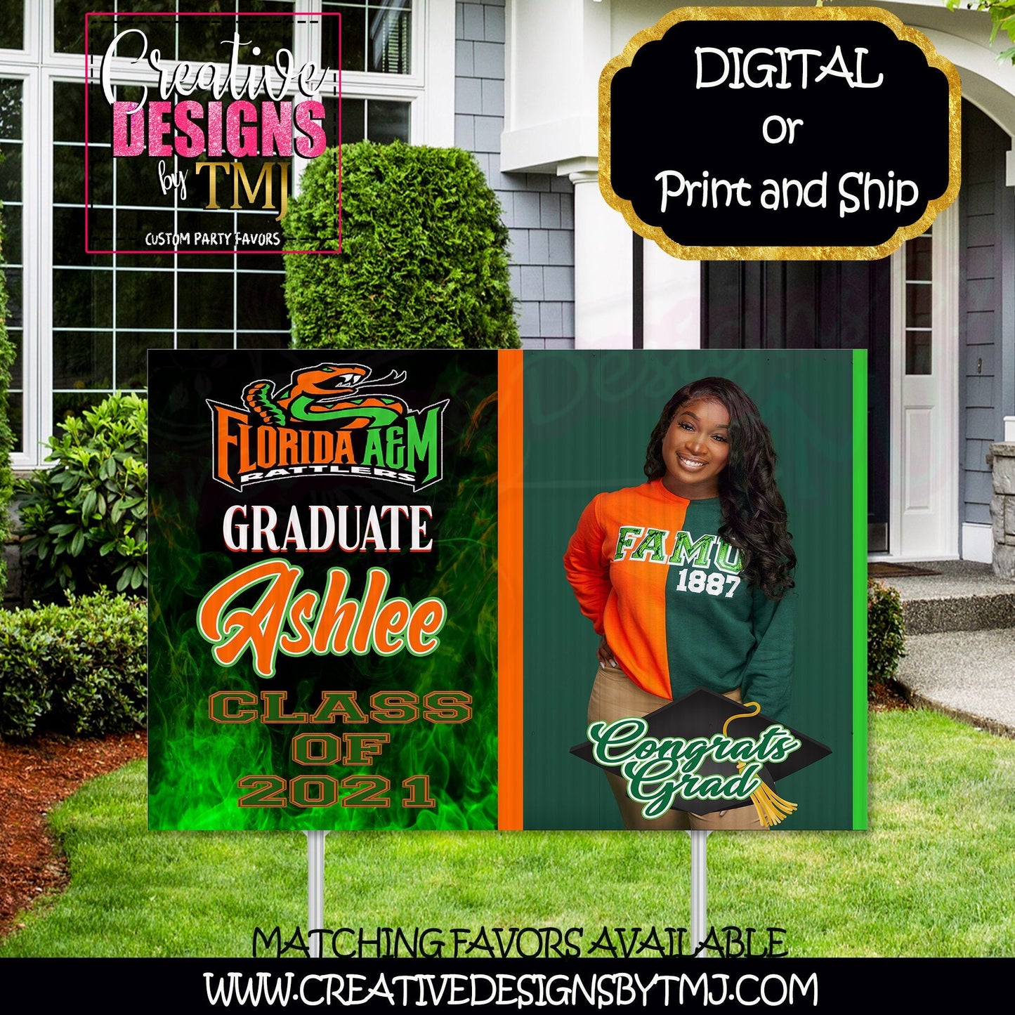 FAMU GRADUATION LAWN Sign Personalized Graduation Lawn Sign Customized Graduation Sign Class of 2020 Graduate Sign 2020 Graduation Sign