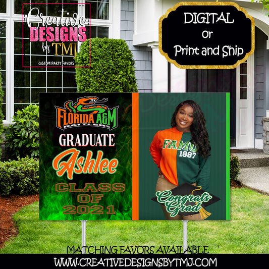 FAMU GRADUATION LAWN Sign Personalized Graduation Lawn Sign Customized Graduation Sign Class of 2020 Graduate Sign 2020 Graduation Sign