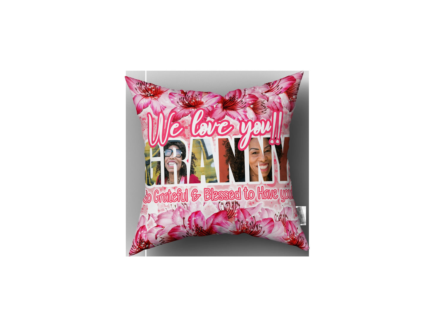 Pink Flowers MOTHERS DAY PILLOW, Custom Mothers Day Pillow, Mom Pillow, Grand Mother Gift, Gift Ideas, Mothers Day Gift Ideas, Gifts for her