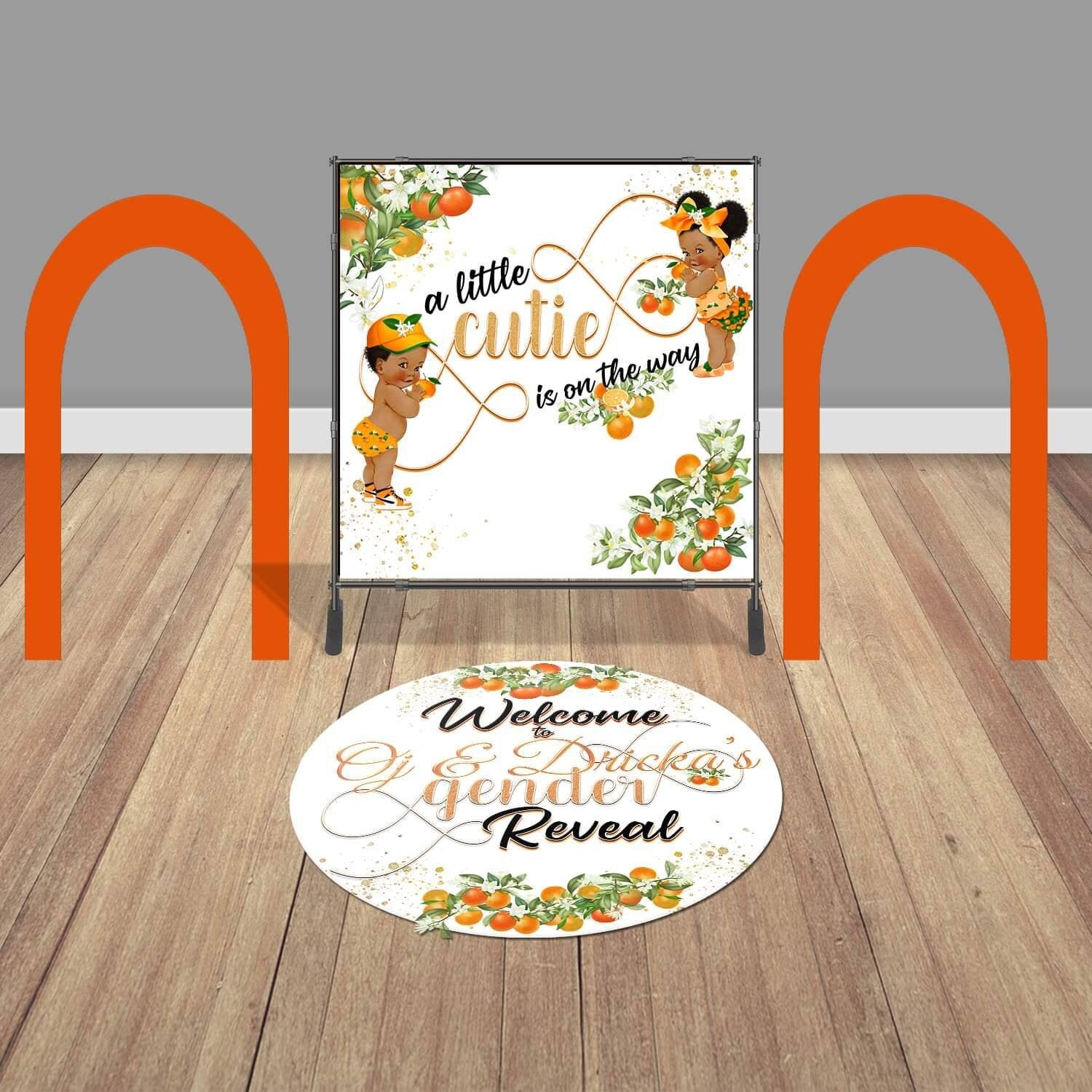 CUTIE BABY SHOWER Floor Decal Cutie Backdrop Cutie Party Idea Cutie Gender Reveal Cutie Baby Shower Floor Sticker Cutie Banner Cuties Party