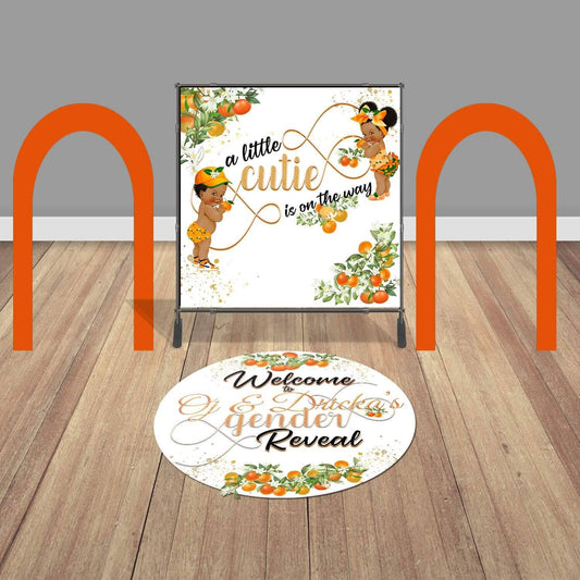 CUTIE BABY SHOWER Floor Decal Cutie Backdrop Cutie Party Idea Cutie Gender Reveal Cutie Baby Shower Floor Sticker Cutie Banner Cuties Party