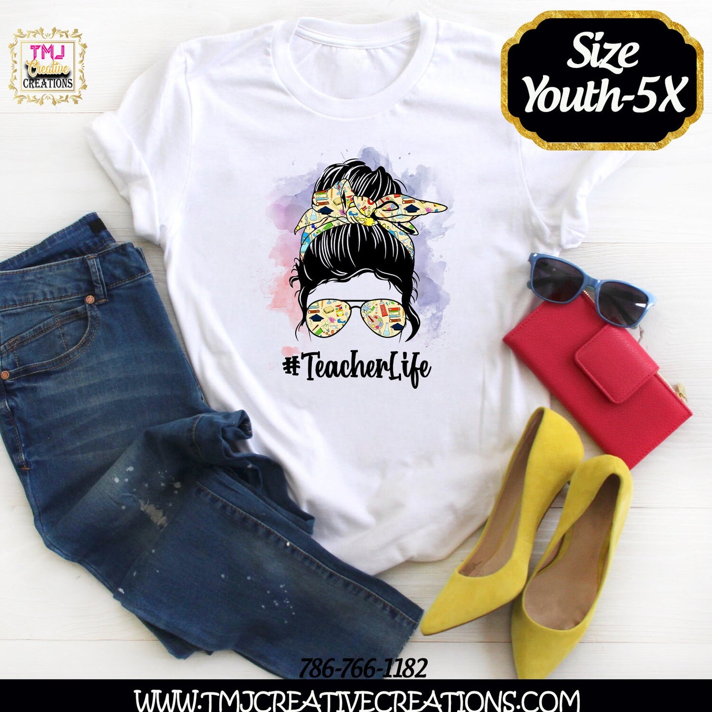 TEACHER LIFE MESSY Bun Shirt Messy Bun Shirt Back to School Shirts Teacher Gift Idea Back 2 School Shirts Shirts for Teachers Teacher Shirt