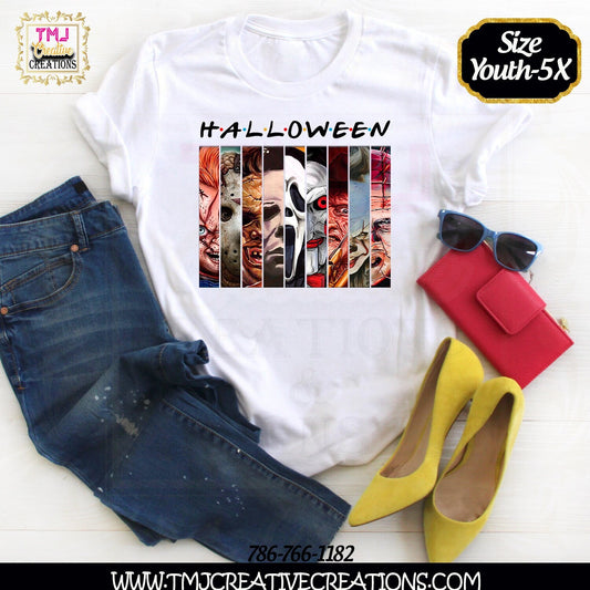 FRIENDS HALLOWEEN T-Shirt Scary Movie T-Shirt Halloween T-Shirt Halloween Friends T-Shirt Shirt Michael Myers T-shirt Scary Movie Shirt
