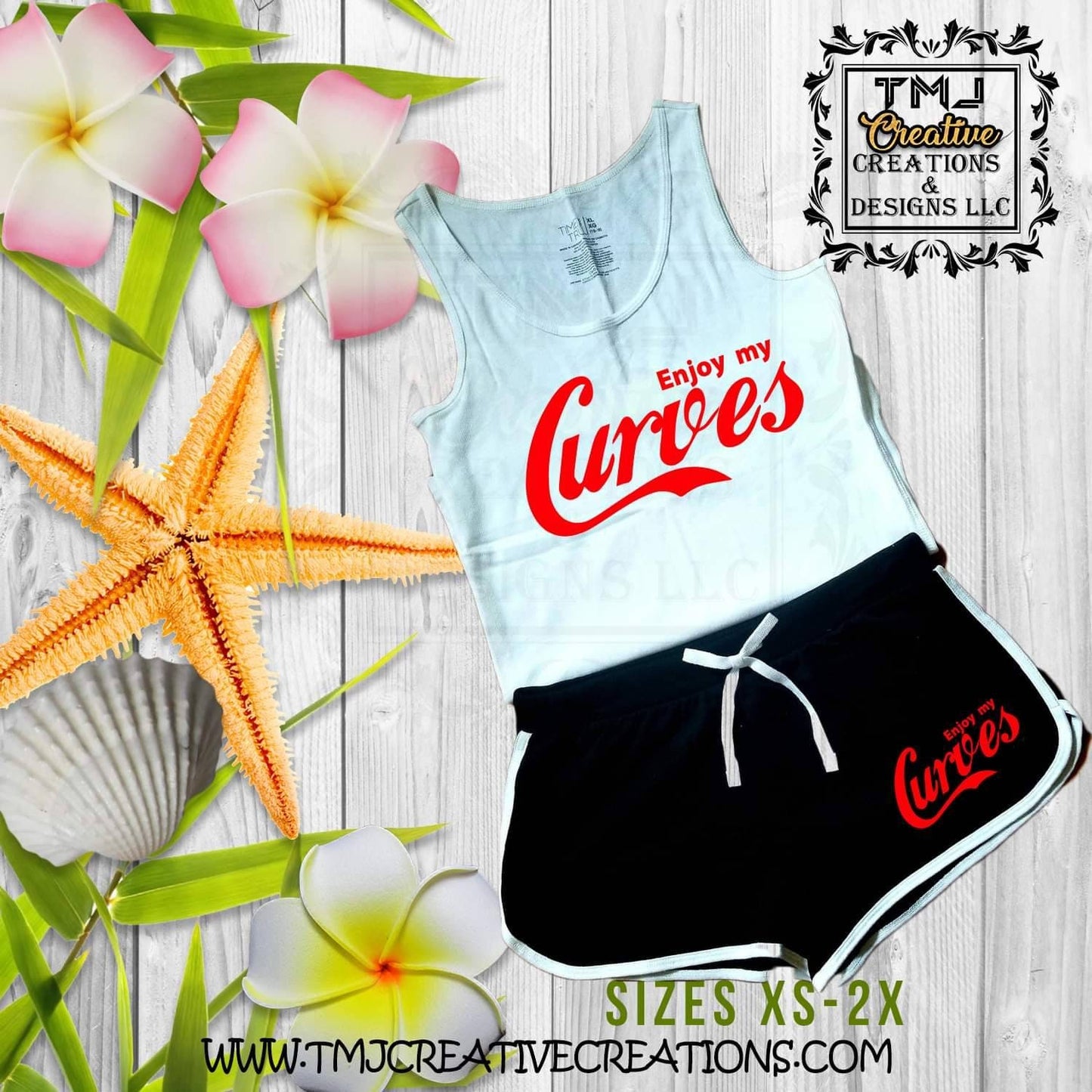 ENJOY My CURVES SHORTSET Curves Short Set Woman Shortset Teenager Short Set Young Woman Short Set Cute Outfit Bootylicious outfit Curvy Set