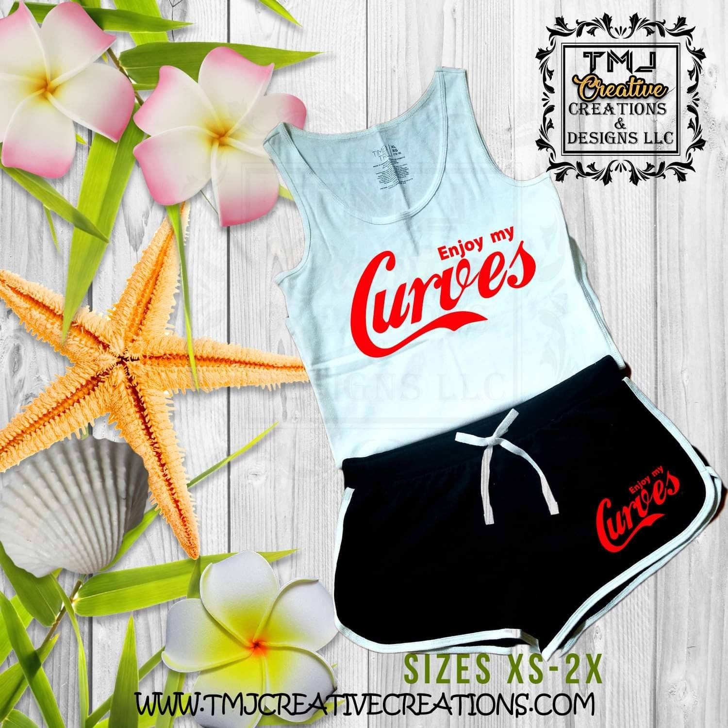 ENJOY My CURVES SHORTSET Curves Short Set Woman Shortset Teenager Short Set Young Woman Short Set Cute Outfit Bootylicious outfit Curvy Set