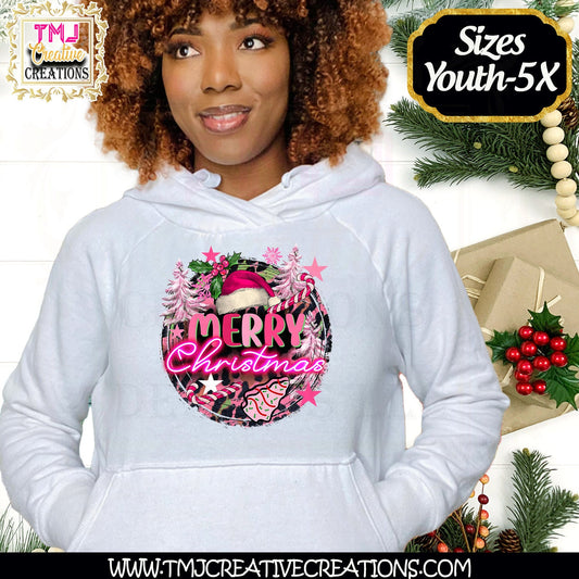 Pink Merry Christmas t-shirt Christmas T-Shirts Holiday T-Shirt Holiday Shirt African American Christmas