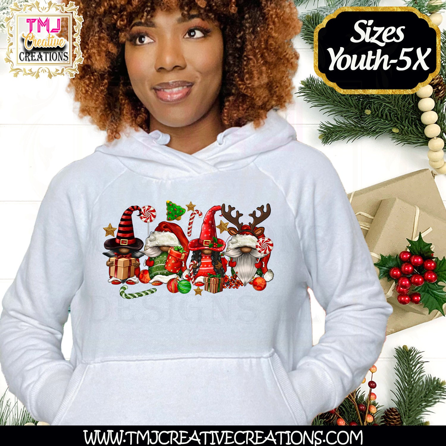 African American Gnome T-Shirt Christmas T-Shirts Holiday Gmome TShirt Holiday Shirt African American Christmas Shirt Christmas Gnomes Shirt